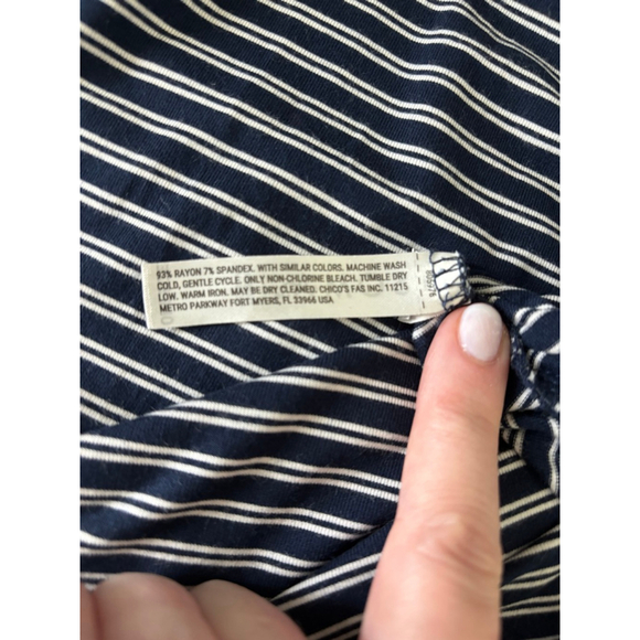 EUC Soma Navy & White Striped Maxi | Size Small - Picture 7 of 7